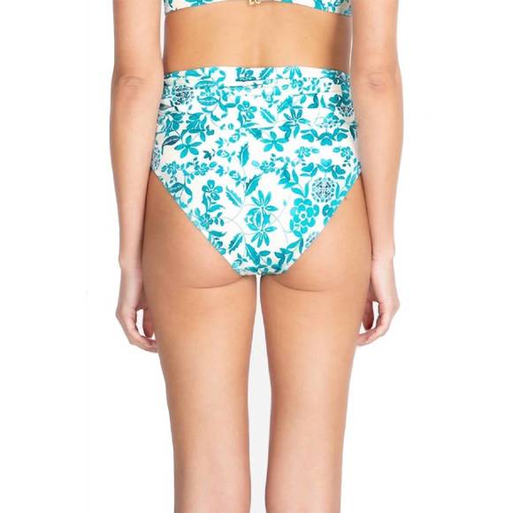 NEW JOHNNY WAS ellyo banded high waisted bottom in blue multi - Picture 3 of 3